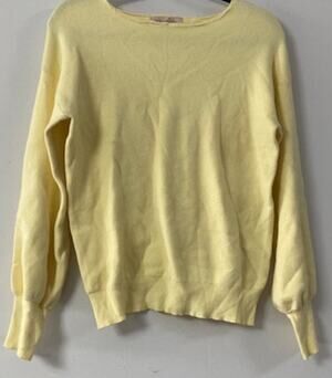 Philosophy Yellow Puff Sleeve Lightweight Sweater | Size S